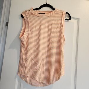 Blakeley Designs Striped Sleeveless Top - Peach and White Size 1X BNWT